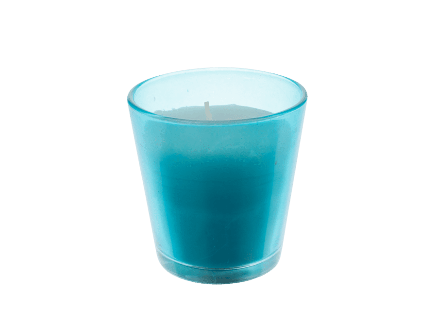 Citronella kaars in glas – blauw - Wibra