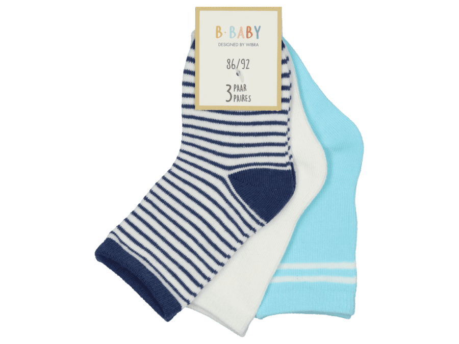 Baby sokken – 3 paar – 50/56 - Wibra