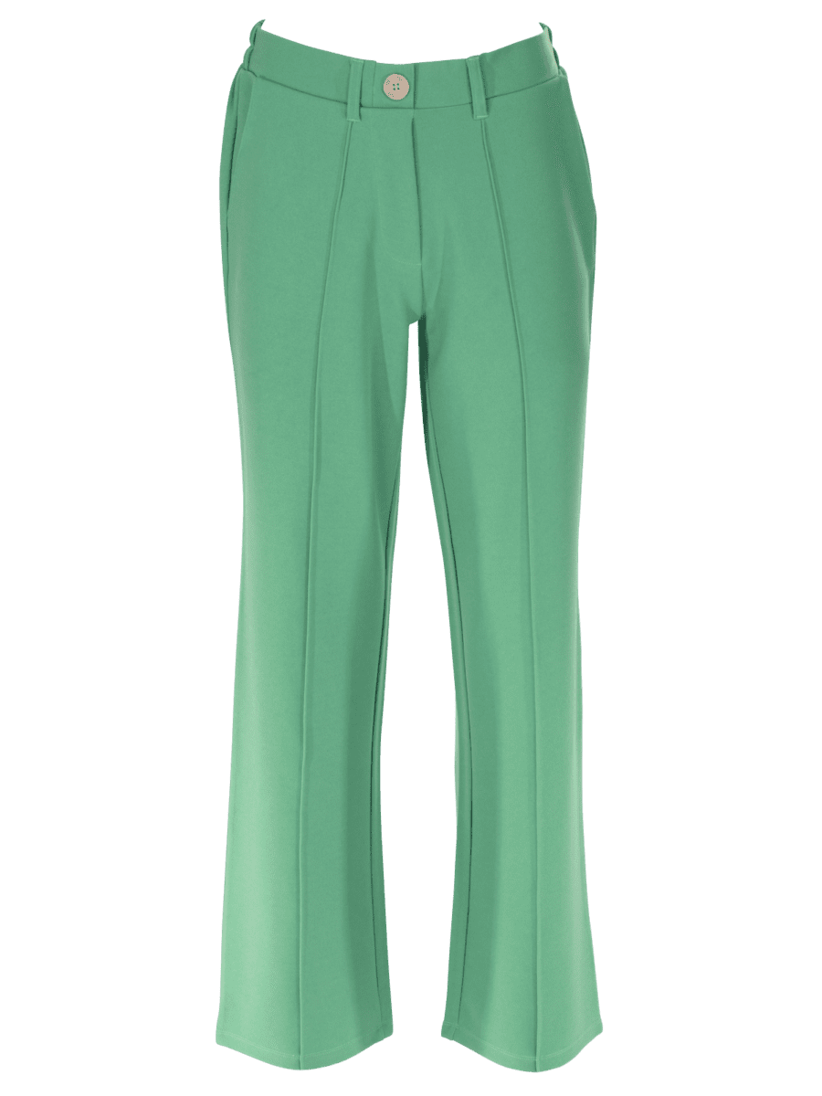 JEL 30-1 Broek recht pin stitch – green2, L - Wibra