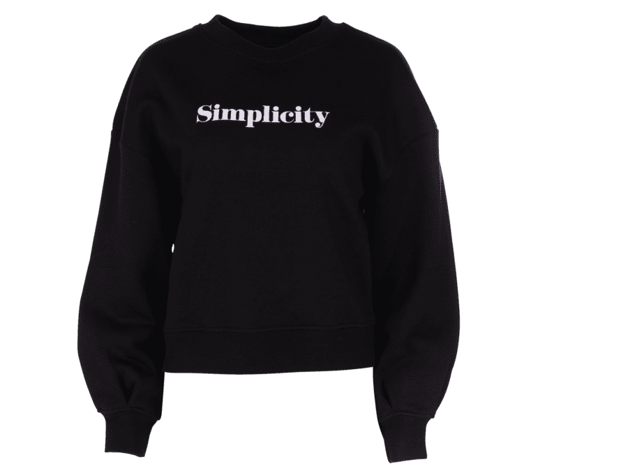 JEL 30-1 sweater pof mouw – zwart, L - Wibra
