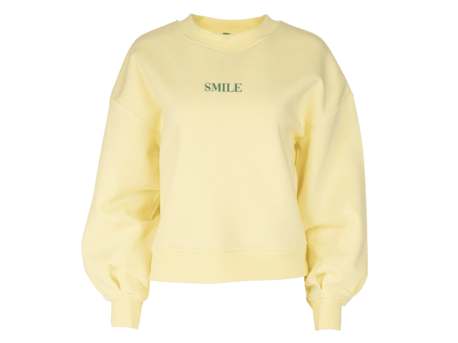 JEL 30-1 sweater pof mouw – geel, L - Wibra