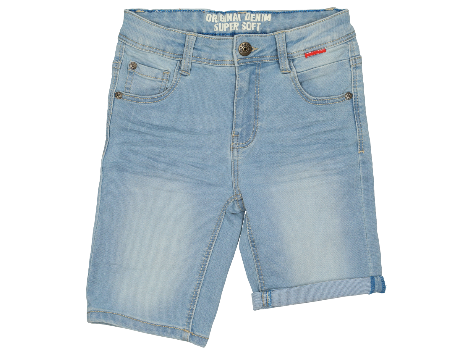 Jog jeans shorts – Licht blauw – 104 - Wibra