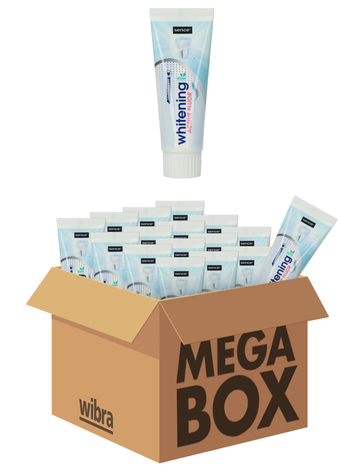 Sence Whitening tandpasta megabox 24 tubes - Wibra