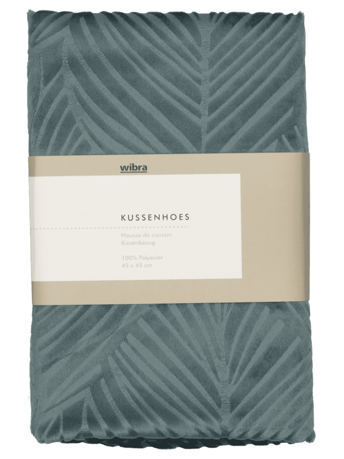 Kussenhoes groen - velvet - Wibra