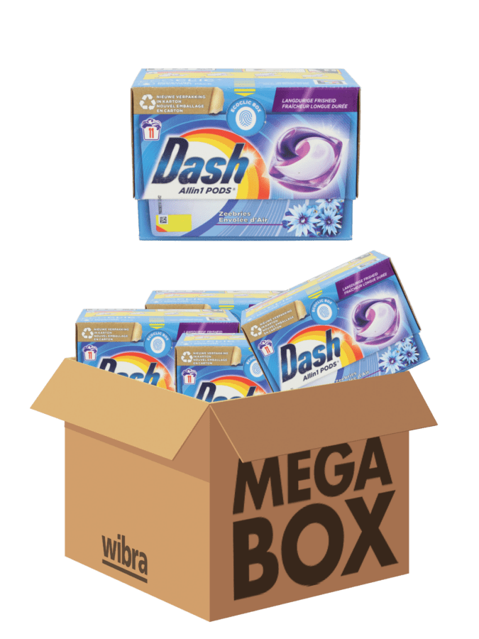 Dash All-in-1 wasmiddel zeebries megabox 44 pods - Wibra