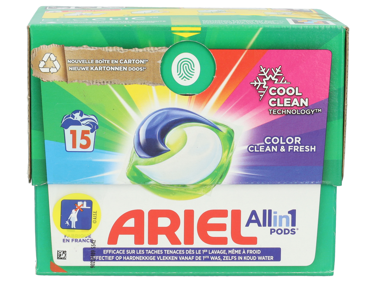 Ariel all-in-1 color wasmiddel pods 15 stuks - Wibra
