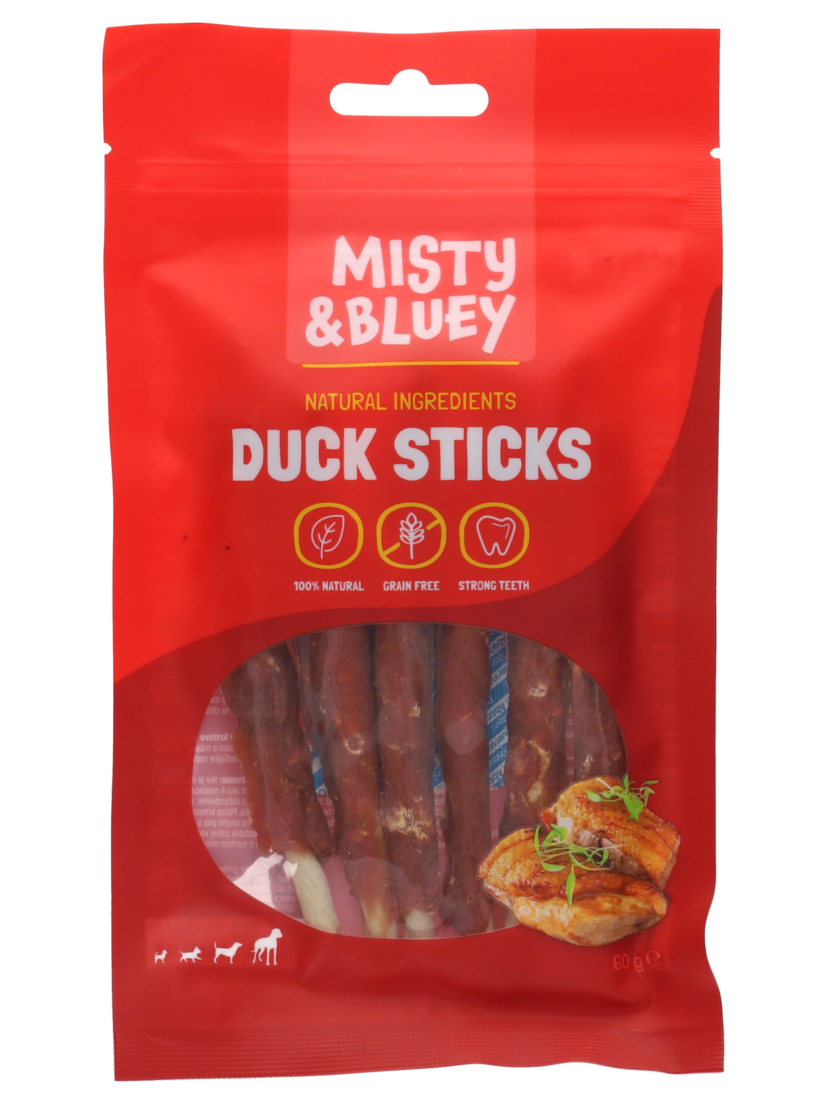 Misty & Bluey hondensnack eend 6 stuks - Wibra