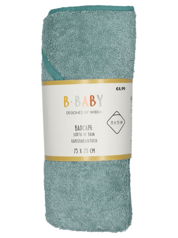 Baby badcape – groen - Wibra